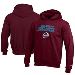 Colorado Avalanche - Champion Youth Eco Powerblend Pullover Hoodie Burgundy