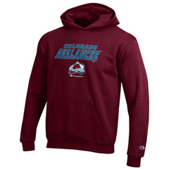 Colorado Avalanche - Champion Youth Eco Powerblend Pullover Hoodie Burgundy