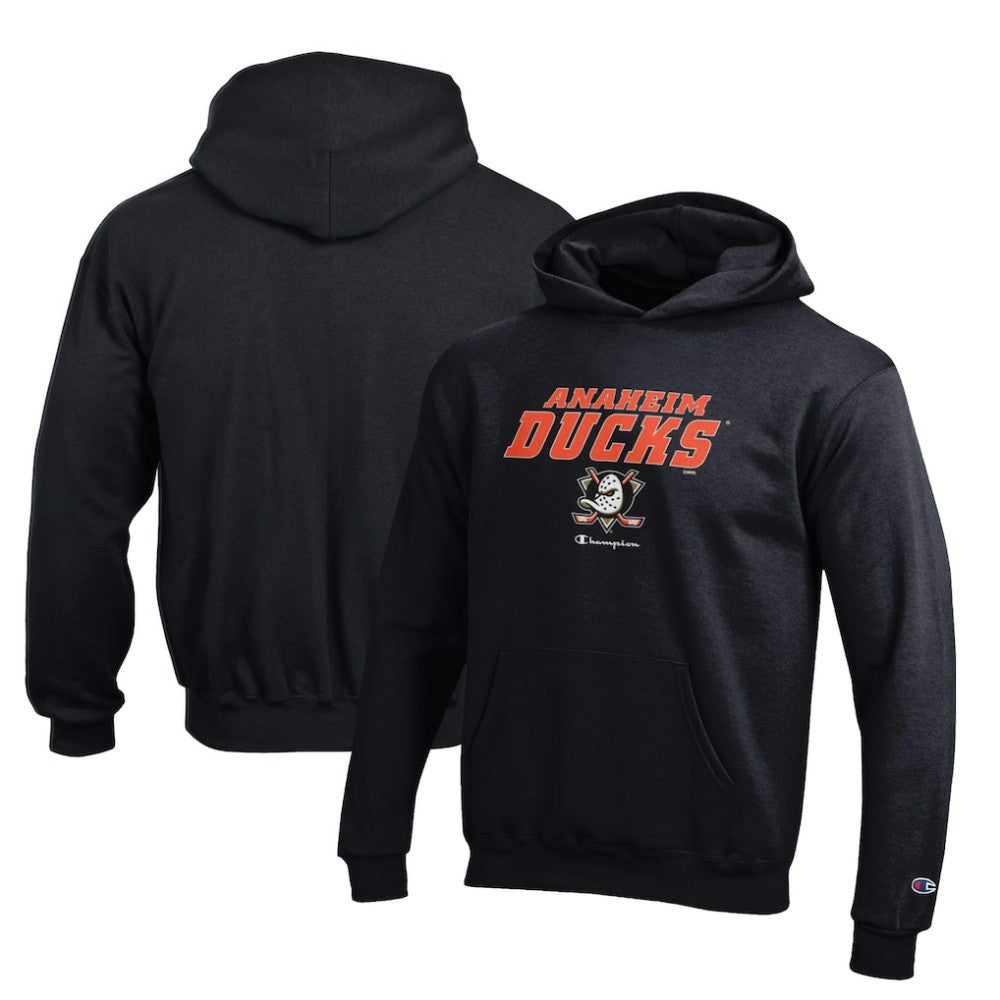 Anaheim Ducks - Champion Youth Eco Powerblend Pullover Hoodie Black