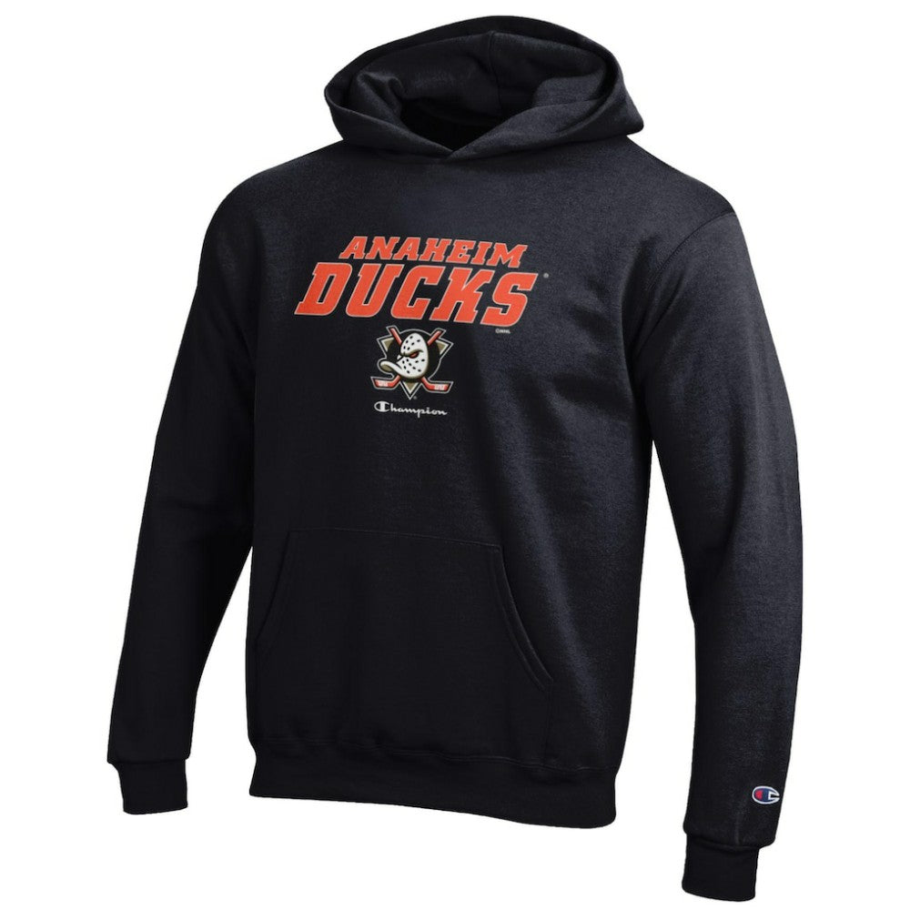 Anaheim Ducks - Champion Youth Eco Powerblend Pullover Hoodie Black