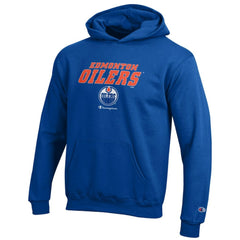 Edmonton Oilers - Champion Youth Eco Powerblend Pullover Hoodie Royal