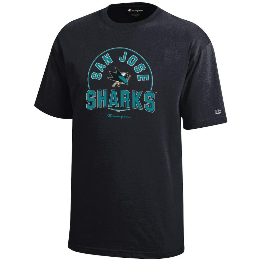 San Jose Sharks - Champion Youth Jersey T-Shirt Black