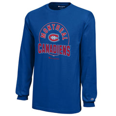 Montreal Canadiens - Champion Youth Long-Sleeve Jersey T-Shirt Royal