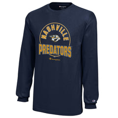 Nashville Predators - Champion Youth Long-Sleeve Jersey T-Shirt Navy