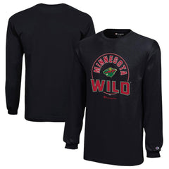 Minnesota Wild - Champion Youth Long-Sleeve Jersey T-Shirt Black