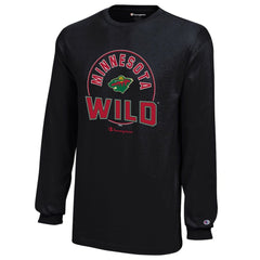 Minnesota Wild - Champion Youth Long-Sleeve Jersey T-Shirt Black