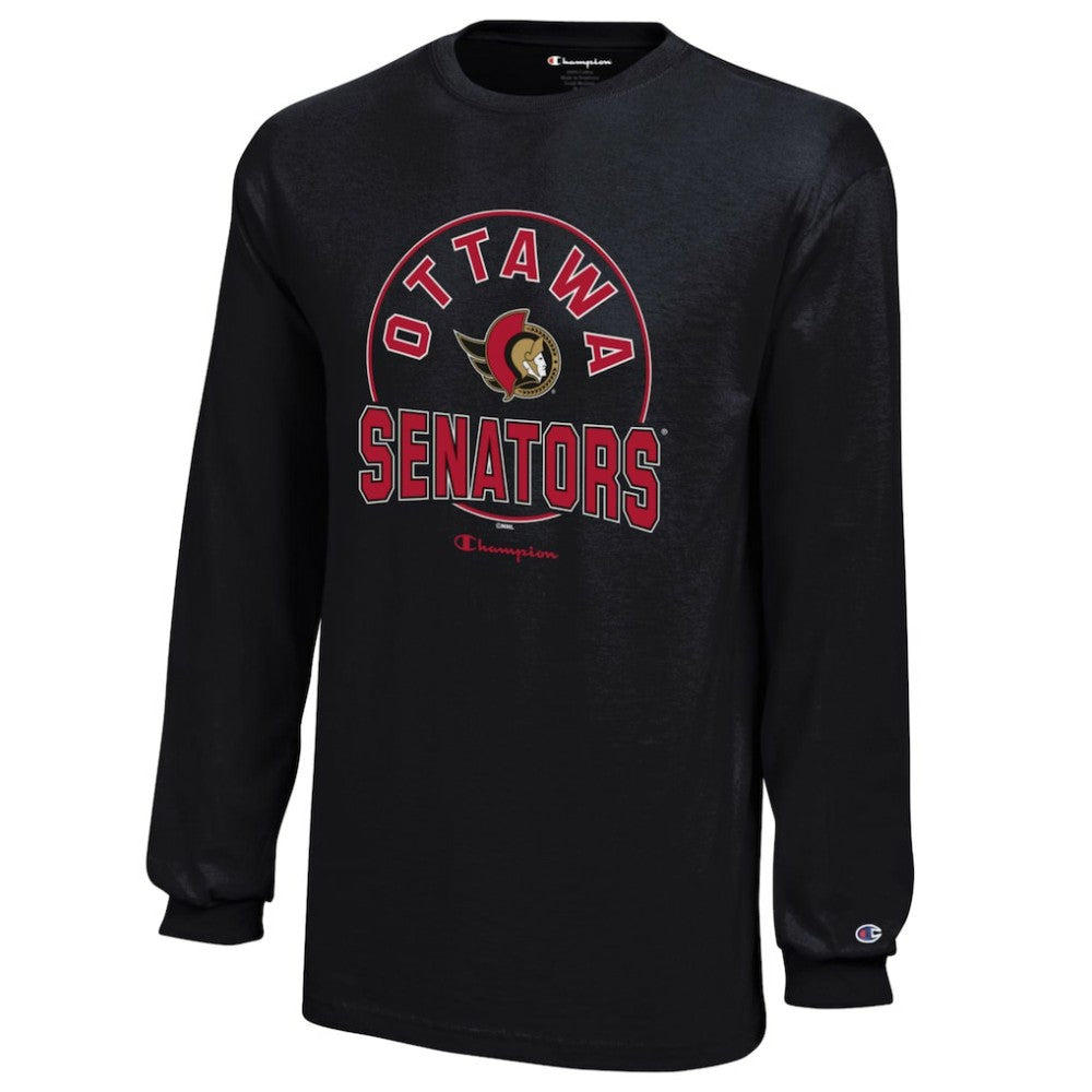 Ottawa Senators - Champion Youth Long-Sleeve Jersey T-Shirt Black