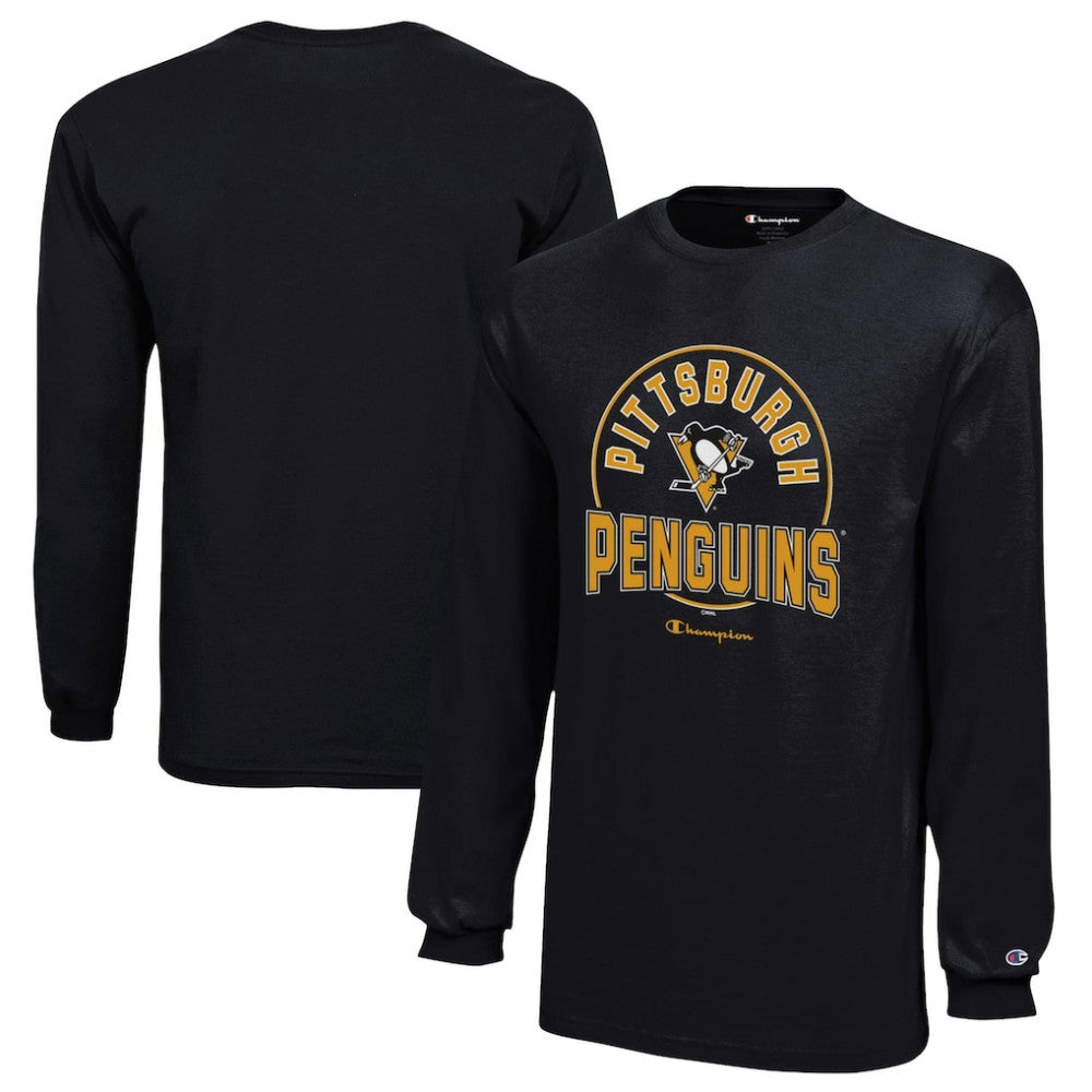 Pittsburgh Penguins Champion Youth Long-Sleeve Jersey T-Shirt Black