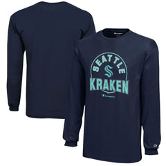 Seattle Kraken Champion Youth Long-Sleeve Jersey T-Shirt Deep Sea Blue