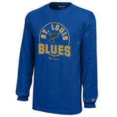 St. Louis Blues - Champion Youth Long-Sleeve Jersey T-Shirt Royal