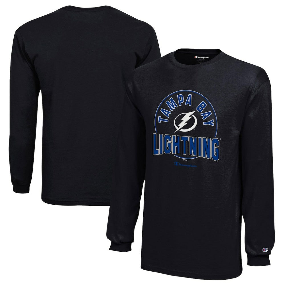 Tampa Bay Lightning - Champion Youth Long-Sleeve Jersey T-Shirt Black