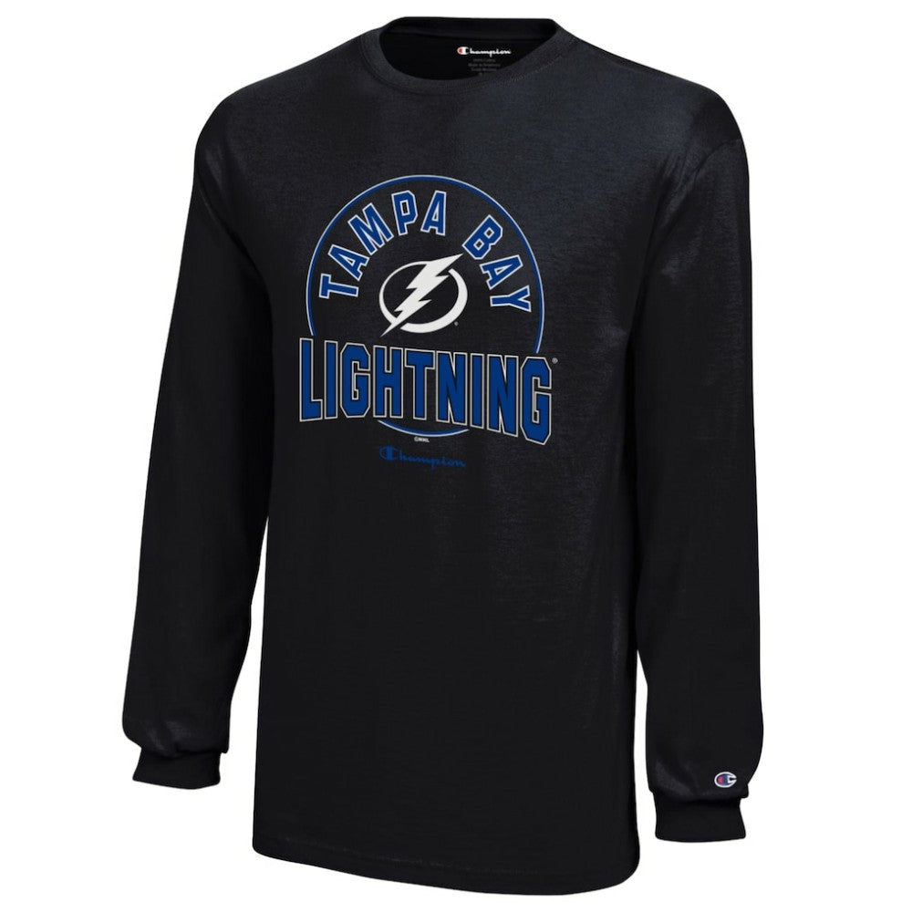 Tampa Bay Lightning - Champion Youth Long-Sleeve Jersey T-Shirt Black