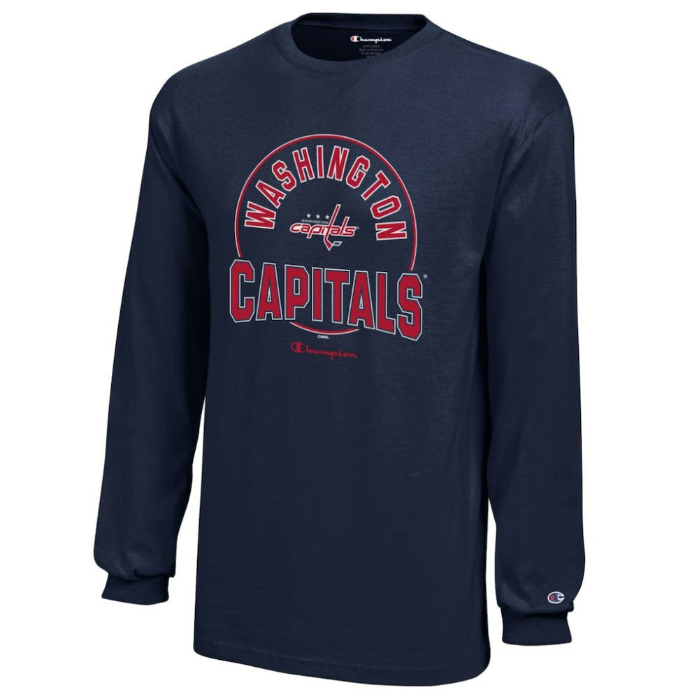 Washington Capitals Champion Youth Long-Sleeve Jersey T-Shirt Navy