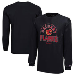Calgary Flames - Champion Youth Long-Sleeve Jersey T-Shirt Black