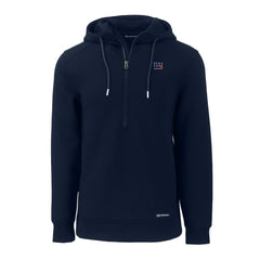 New York Giants Cutter & Buck Americana Roam Eco Half-Zip Recycled Pullover Hoodie Navy - NFL