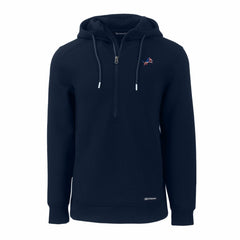 Detroit Lions Cutter & Buck Americana Roam Eco Half-Zip Recycled Pullover Hoodie Navy - NFL