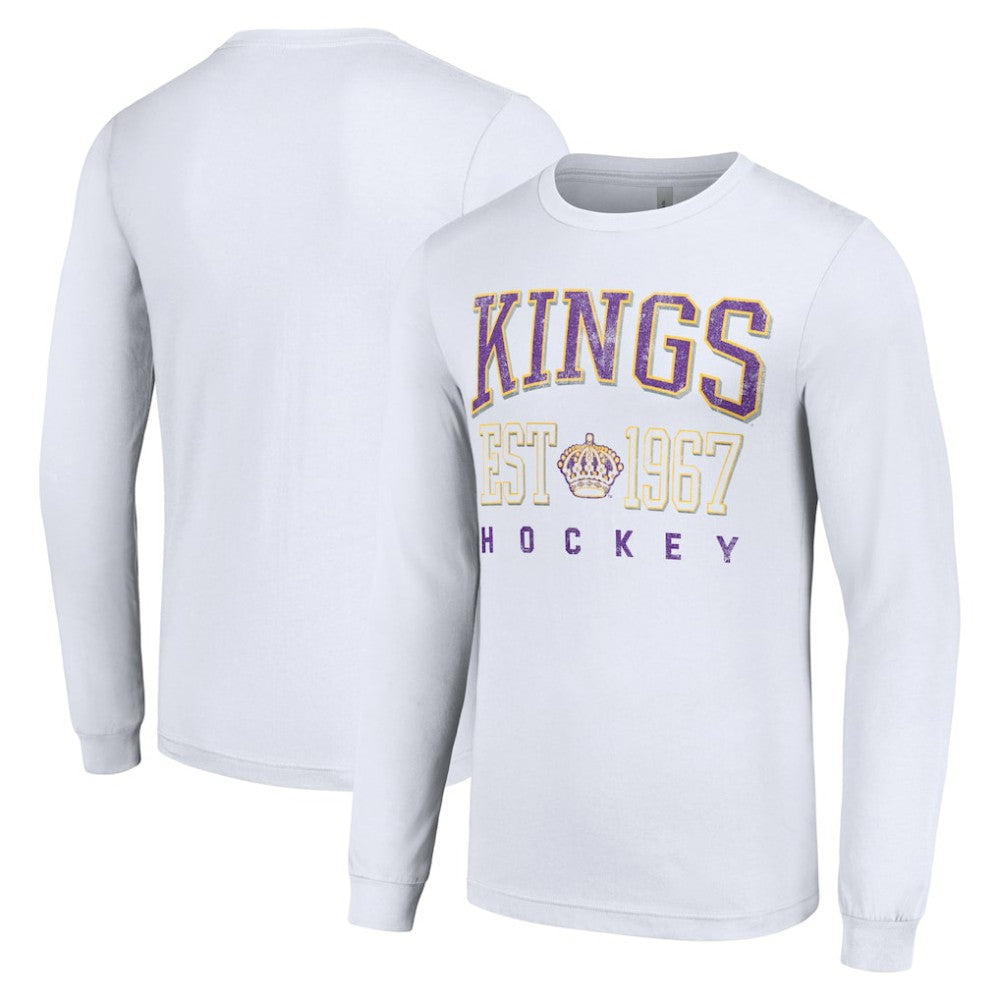 Los Angeles Kings - Starter Retro Graphic Long Sleeve Crew T-Shirt White