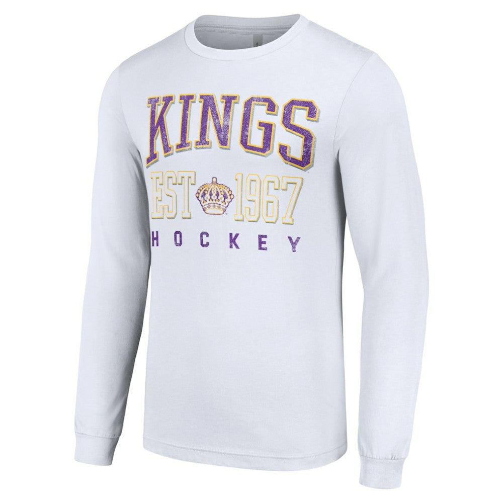 Los Angeles Kings - Starter Retro Graphic Long Sleeve Crew T-Shirt White