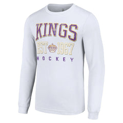 Los Angeles Kings - Starter Retro Graphic Long Sleeve Crew T-Shirt White