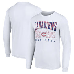 Montreal Canadiens - Starter Retro Graphic Long Sleeve Crew T-Shirt White