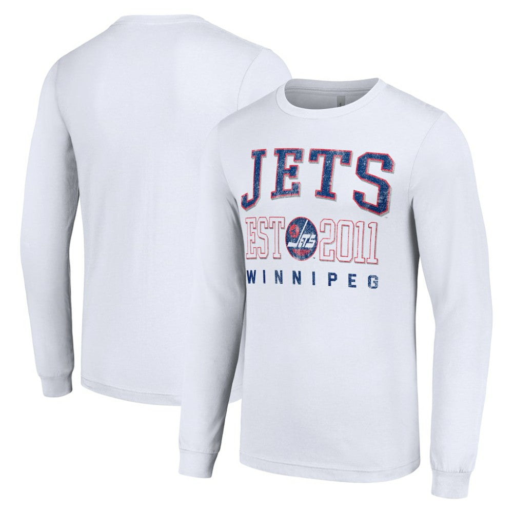 Winnipeg Jets - Starter Retro Graphic Long Sleeve Crew T-Shirt White