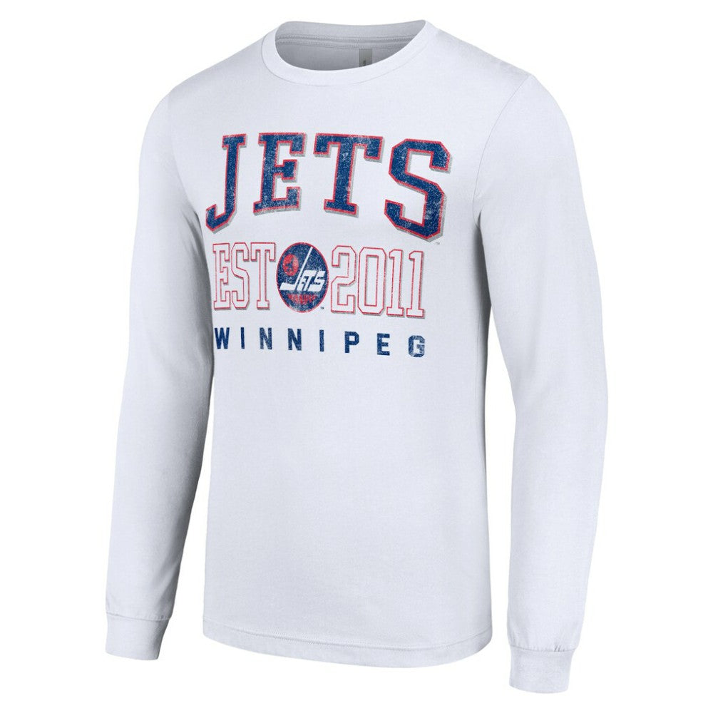 Winnipeg Jets - Starter Retro Graphic Long Sleeve Crew T-Shirt White