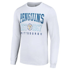 Pittsburgh Penguins Starter Retro Graphic Long Sleeve Crew T-Shirt White