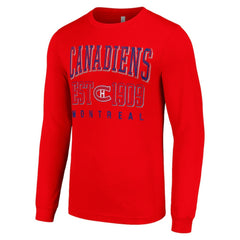 Montreal Canadiens - Starter Retro Graphic Long Sleeve Crew T-Shirt Red
