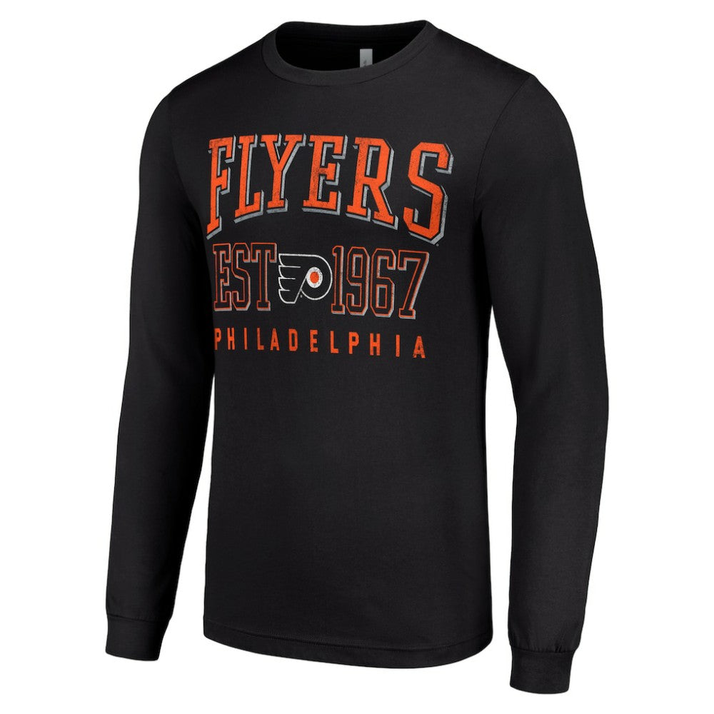 Philadelphia Flyers - Starter Retro Graphic Long Sleeve Crew T-Shirt Black