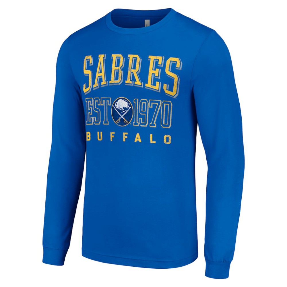 Buffalo Sabres - Starter Retro Graphic Long Sleeve Crew T-Shirt Royal