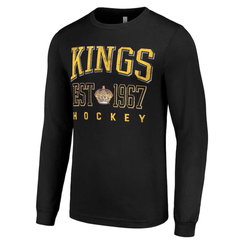Los Angeles Kings - Starter Retro Graphic Long Sleeve Crew T-Shirt Black
