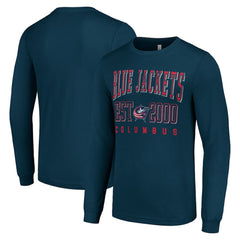 Columbus Blue Jackets - Starter Logo Graphic Long Sleeve T-Shirt Navy