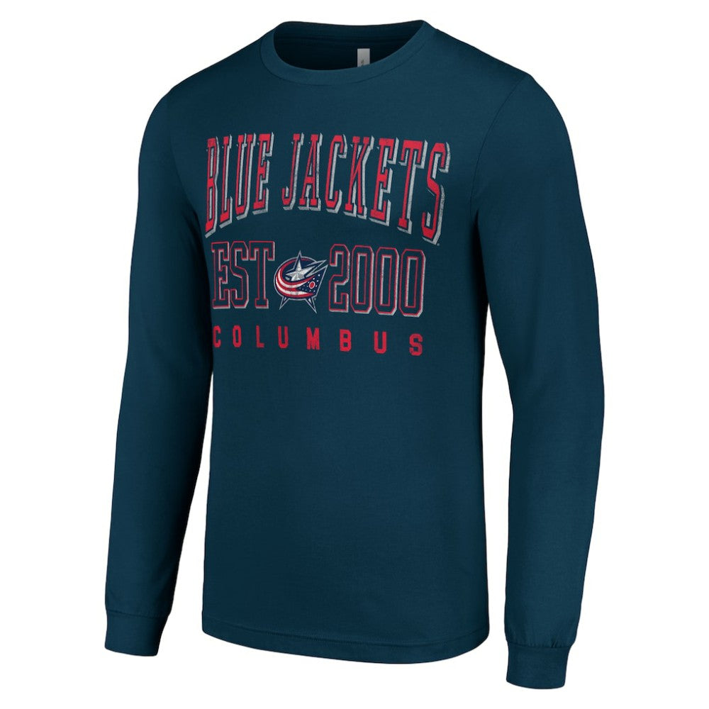 Columbus Blue Jackets - Starter Logo Graphic Long Sleeve T-Shirt Navy