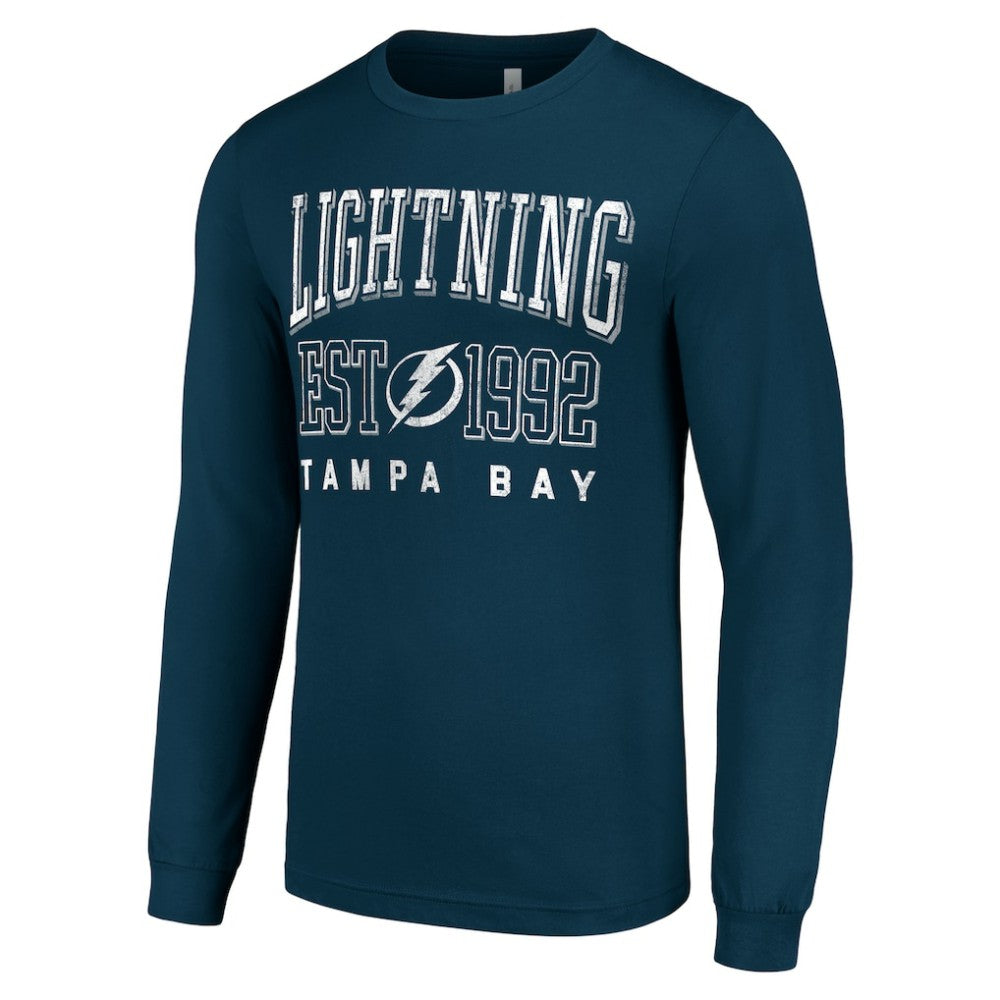 Tampa Bay Lightning - Starter Logo Graphic Long Sleeve T-Shirt Navy