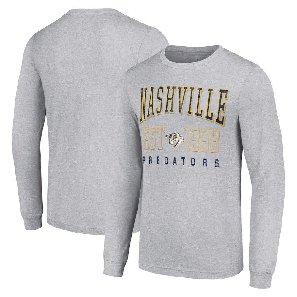 Nashville Predators - Starter Logo Graphic Long Sleeve T-Shirt Heather Gray
