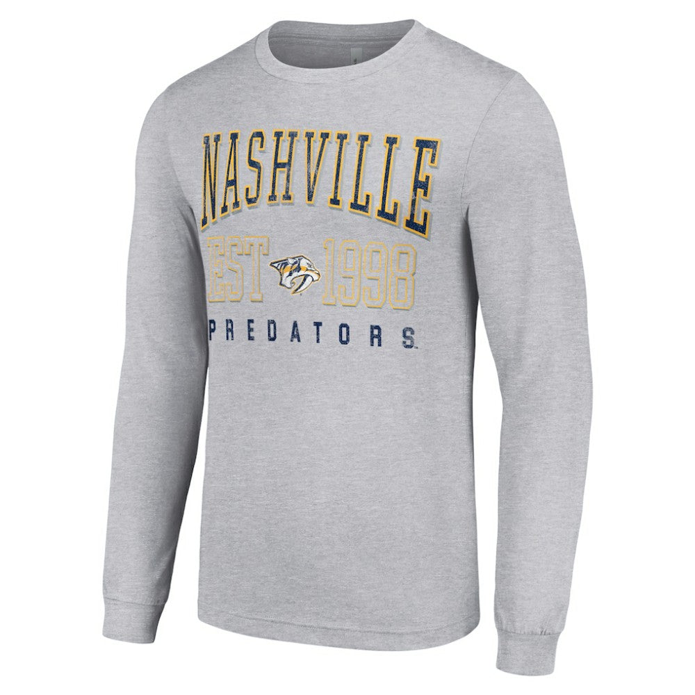 Nashville Predators - Starter Logo Graphic Long Sleeve T-Shirt Heather Gray