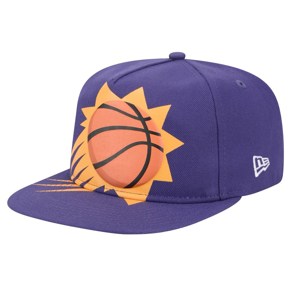 New Era - Phoenix Suns Oversized Puff Print Logo Golfer Snapback Hat - Purple
