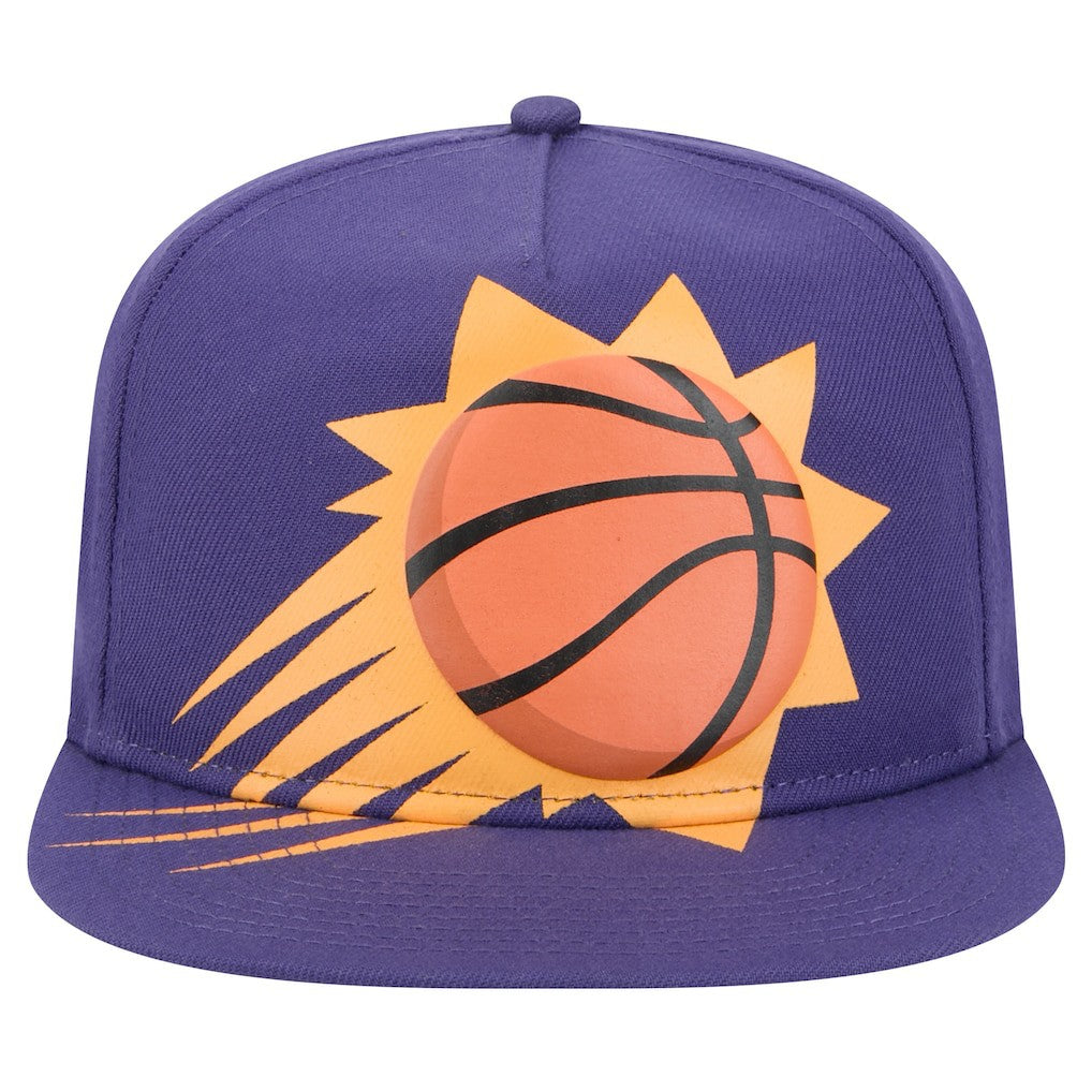 New Era - Phoenix Suns Oversized Puff Print Logo Golfer Snapback Hat - Purple
