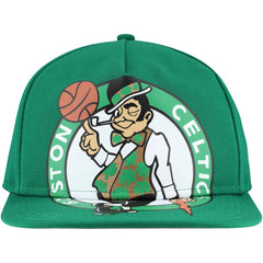 New Era - Boston Celtics Oversized Puff Print Logo Golfer Snapback Hat - Kelly Green
