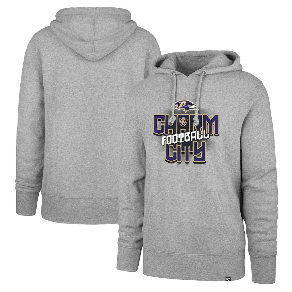 Baltimore Ravens '47 Regional Headline Pullover Hoodie Gray - 47 brand