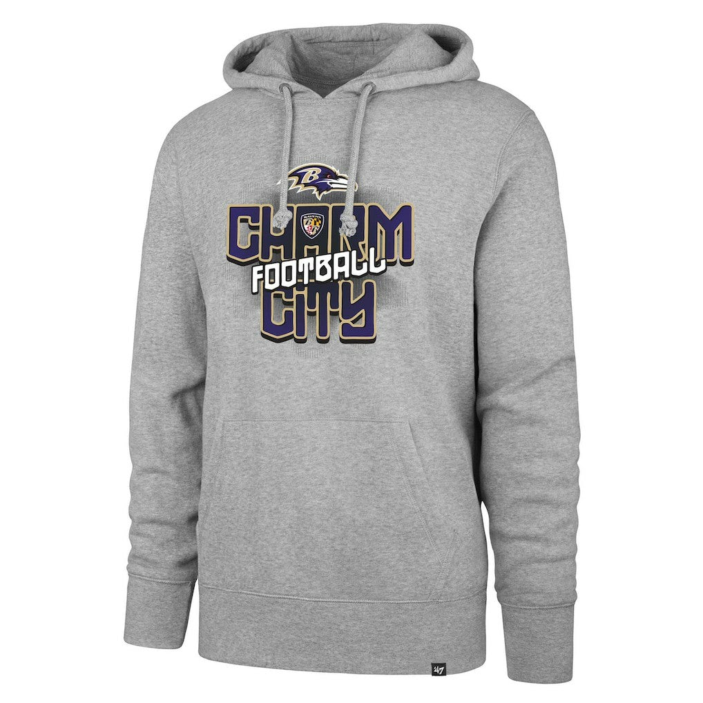 Baltimore Ravens '47 Regional Headline Pullover Hoodie Gray - 47 brand