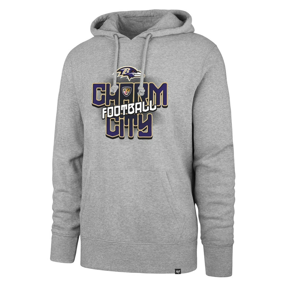 Baltimore Ravens '47 Regional Headline Pullover Hoodie Gray - 47 brand