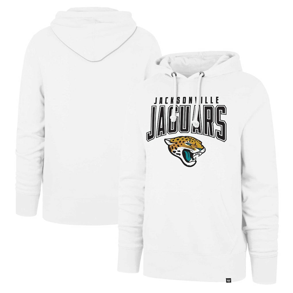 Jacksonville Jaguars '47 Elements Arch Headline Pullover Hoodie White - 47 brand
