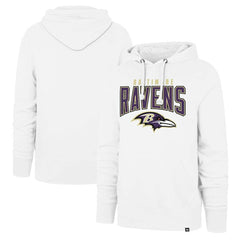 Baltimore Ravens '47 Elements Arch Headline Pullover Hoodie White - 47 brand