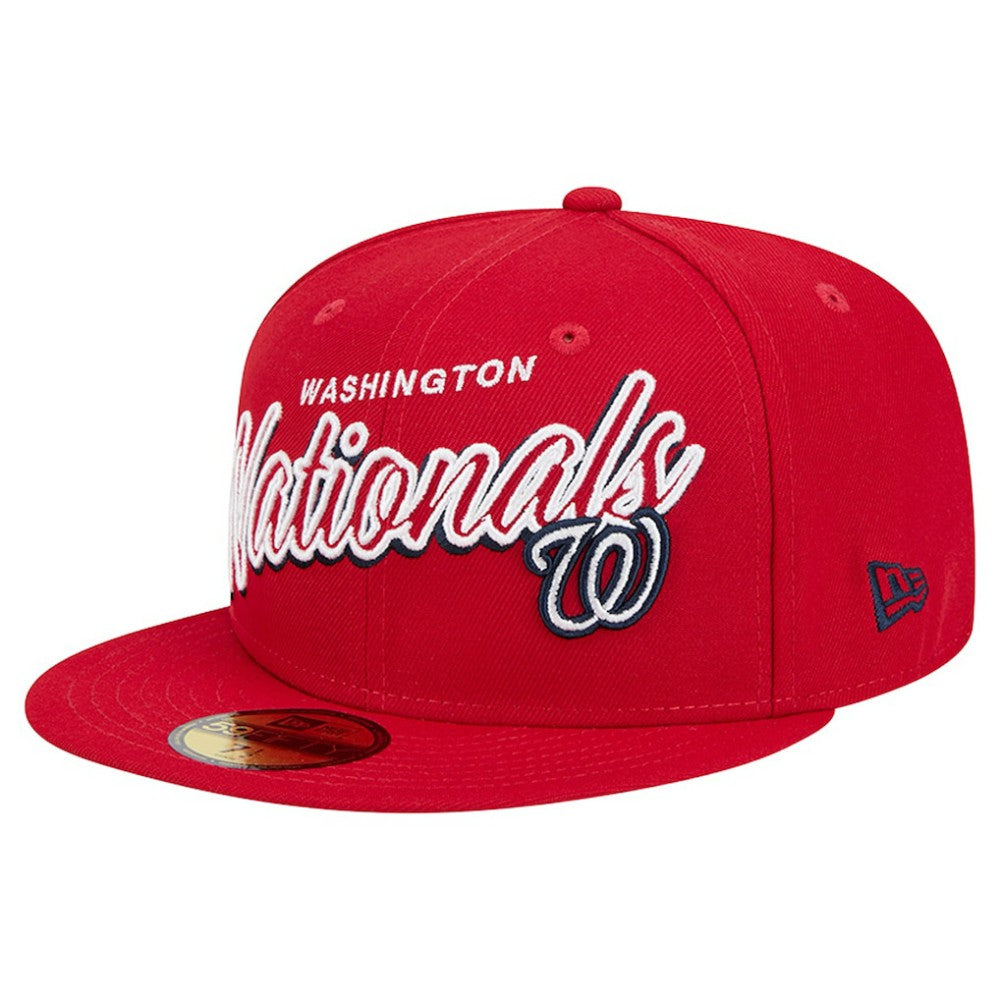 Washington Nationals New Era Script Sided 59FIFTY Fitted Hat Sale
