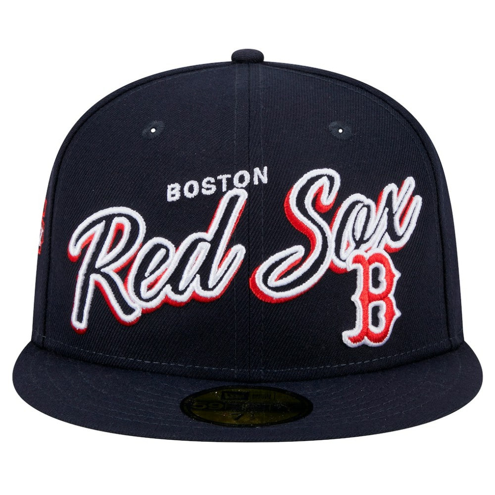 Boston Red Sox New Era Script Sided 59FIFTY Fitted Hat Near Me