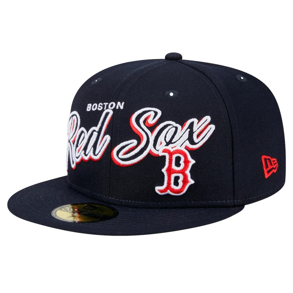 Boston Red Sox New Era Script Sided 59FIFTY Fitted Hat Near Me