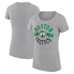 NBA - Boston Celtics G-III 4Her by Carl Banks Women's Super-Slim Fit Lightweight Large City Logo T-Shirt - Heather Gray