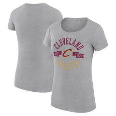 NBA - Cleveland Cavaliers G-III 4Her by Carl Banks Women's Super-Slim Fit Lightweight Large City Logo T-Shirt - Heather Gray