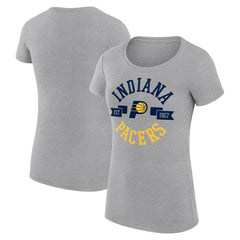 NBA - Indiana Pacers G-III 4Her by Carl Banks Women's Super-Slim Fit Lightweight Large City Logo T-Shirt - Heather Gray